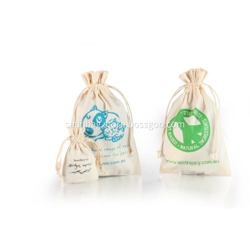 Cotton Muslin Drawstring Bag for health care